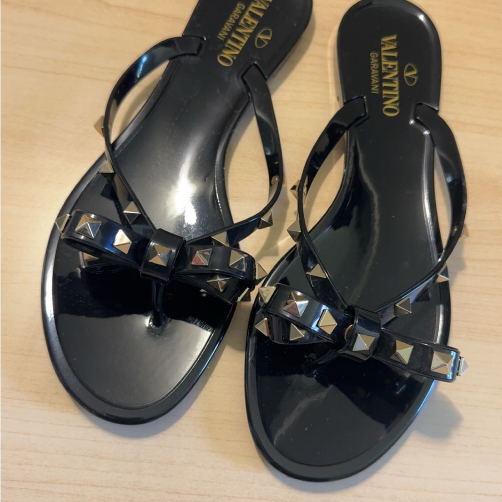Valentino Women's Black Studded Sandals